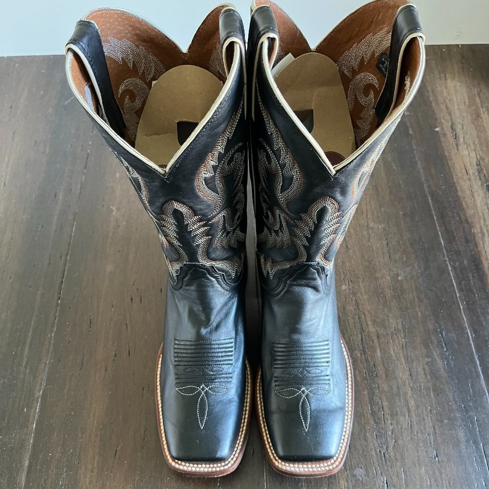 Nocona Black Leather Boots